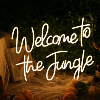 Welcome To The Jungle Yellow Neon Sign