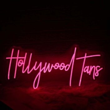 Hollywood Fans Pink Neon Sign