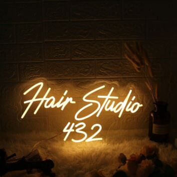 Hair Studio 432 Neon Sign