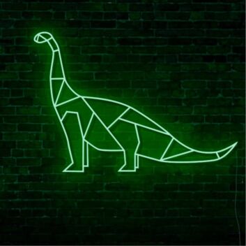 Brontosaurus Dinosaur LED Neon Sign