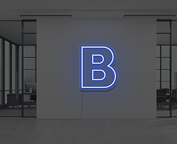 Neon Letter B