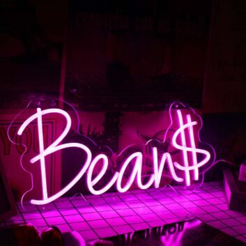Bean Pink LED Neon Sign