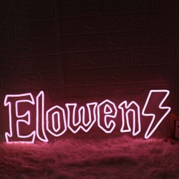 Elowen Pink Name Neon Sign
