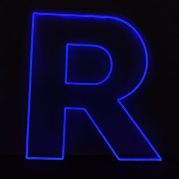 Neon Letter R