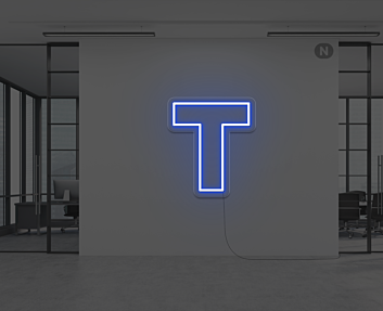 Neon letter T