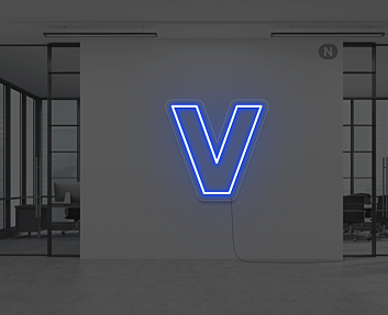 Neon Letter V