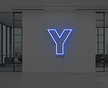 Neon Letter Y
