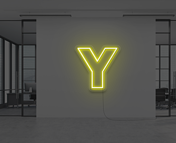 Neon Letter Y