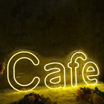 Cafe Yellow Custom Neon Sign