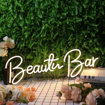 Beauty Bar Yellow Neon Sign