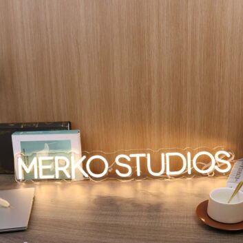 Merko Studios Yellow Neon Sign