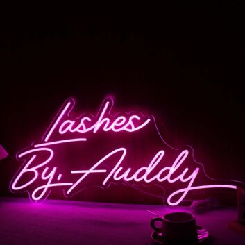 Lashes By Auddy Pink Neon Sign