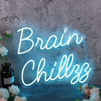 Brain Chillzz Blue Neon Sign