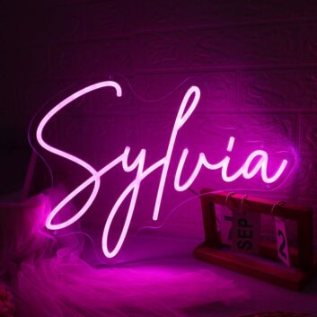Sylvia Pink Neon Sign