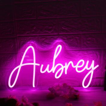 Aubrey Pink Neon Sign