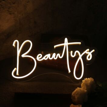 Beautys Yellow LED Neon Sign