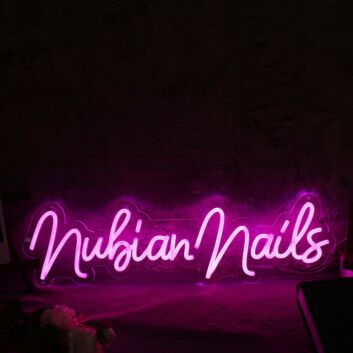 Nubian Nails Pink Neon Sign