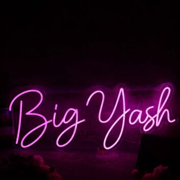 Big Yash Pink Neon Sign