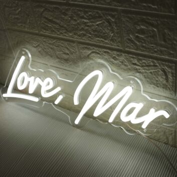 Love Mar White Neon Sign