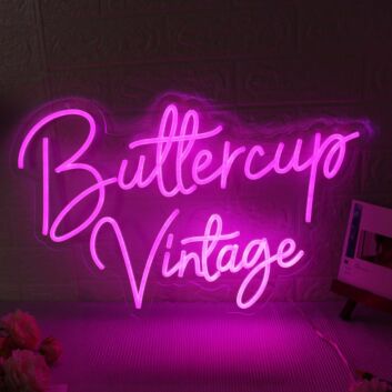 Buttercup Vintage Pink Neon Sign