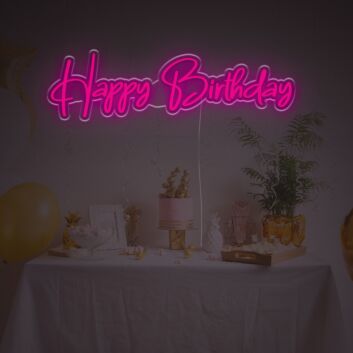 Happy Birthday For Home Decor LED Custom Neon Sign