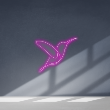 Artistic bird neon sign