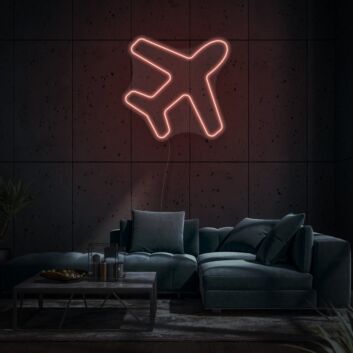 Minimalist Airplane LED Neon Sign