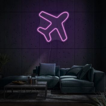 Minimalist Airplane LED Neon Sign