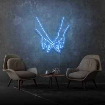 Intertwined Little Finger Aesthetic Neon Light