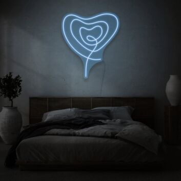 Doodle heart LED neon sign