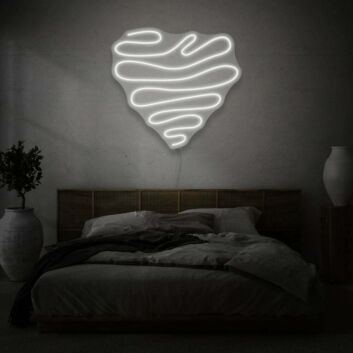 Squiggle Heart LED Neon Sign
