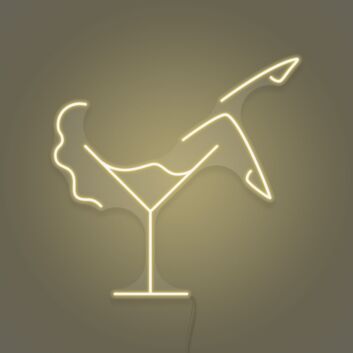 Martini Glass LED Neon Sign