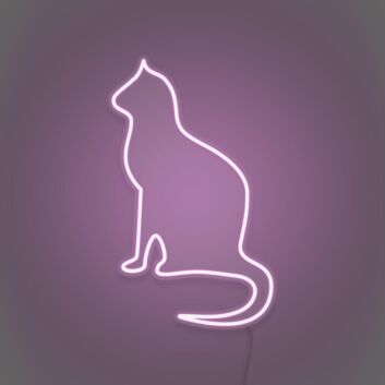 Cat silhouette LED neon sign