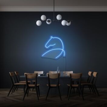 Minimalist Horse Head Neon Lights