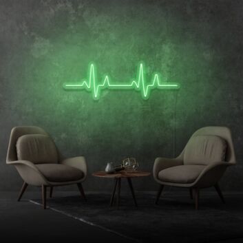 Aesthetic neon heartbeat light