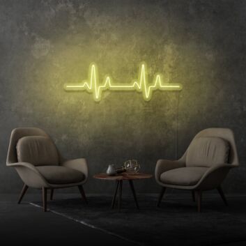 Aesthetic neon heartbeat light