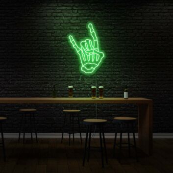 Devil&#039;s Horns Neon Mischievous and Bold