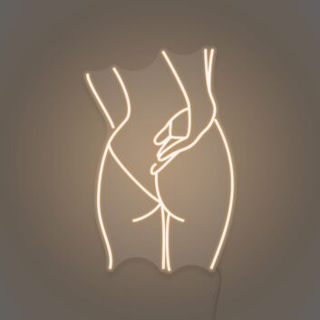 Sexy Woman Butt Aesthetic Neon Bold and Beautiful