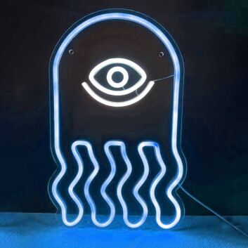 Golden All-Seeing Eye  Neon Sign