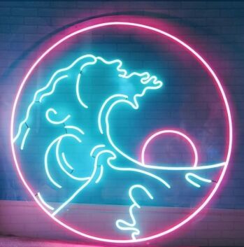 Sea Sun Waves Neon Sign