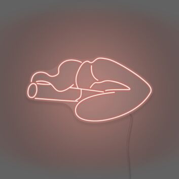 Smoking Lips Neon Seductive Glow with an Edge