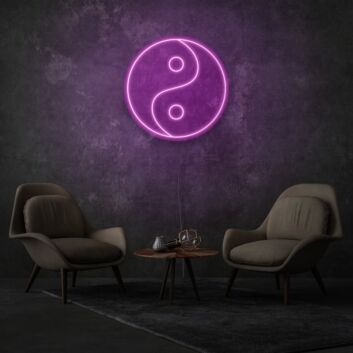 Yin Yang Neon Balance and Harmony