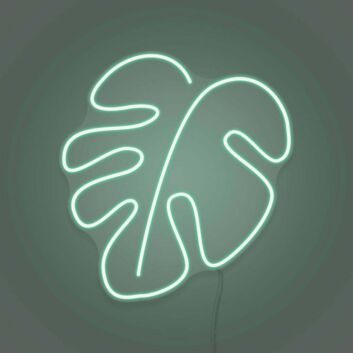 Neon Leaf Light Nature's Tranquility in Luminous Form