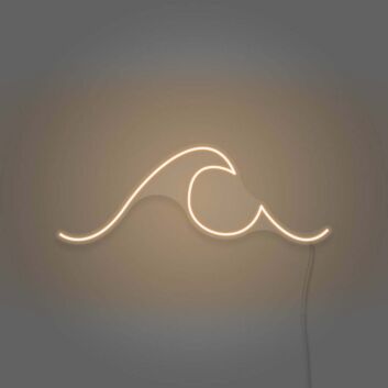 Ocean Wave Minimalist Neon Serenity of the Sea