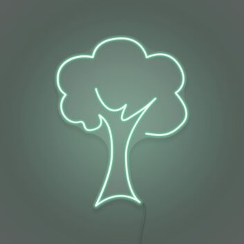 Neon Tree Light Nature and Technology Combined