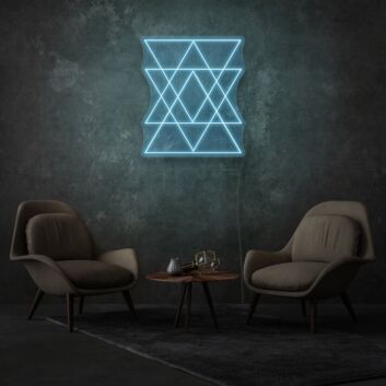 Geometric Triangles Neon Contemporary and Artistic