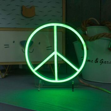 Peace Symbol Neon Universal Message of Harmony