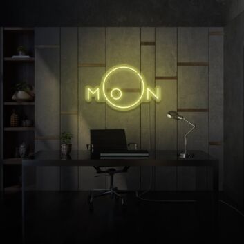 Moon Custom Made Neon Light Lunar Beauty and Mystery