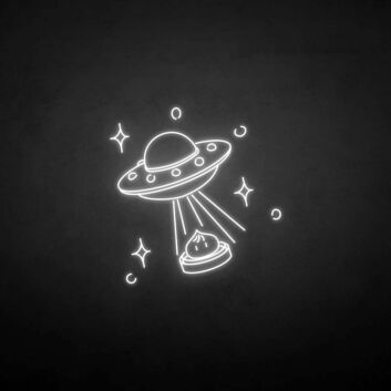 &#39;The spaceship and the bun&#39; neon sign