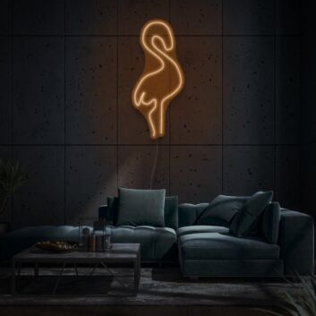 Minimalist Flamingo Neon Elegant Simplicity and Grace